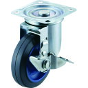 ■ワコーパレット エアーキャスター(自在車ストッパー付) 100mm ゴム車 AMG100NRBDS(3052494)