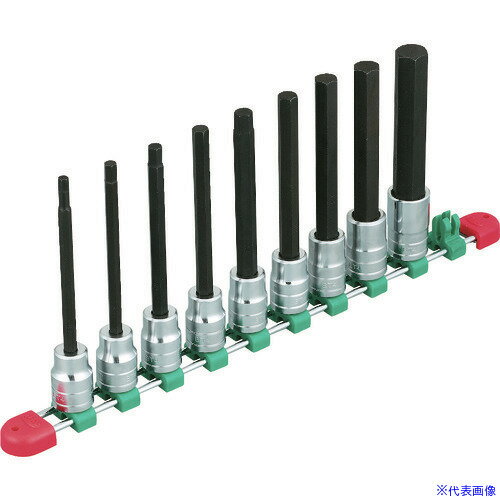 ■KTC 12.7sq.ロングヘキサゴンビットソケットセット(9コ組) ロングタイプ TBT4L09H(3077535)