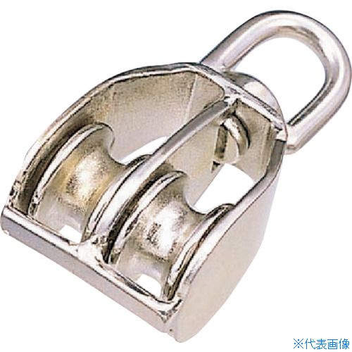 オレンジブック トラスコ中山　TRUSCO水本 滑車 豆ブロック 2車 車径38mm 車溝幅12mm 〔品番:A1273〕[ 注番:3165115]特長●アイの部分がスイベルになっているので、よじれません。用途●ロープを通し、荷物等の吊り上げや、引っ張り作業に。仕様●最大使用ロープ径(mm)：11●車数：2●車径(mm)：38●車溝幅(mm)：12●L2(mm)：19●A(mm)：42●B(mm)：51●C(mm)：15●D(mm)：7●L(mm)：103●使用ロープ径(mm)：〜φ11●参考使用荷重(kN)：1.57仕様2材質/仕上●ステンレス(SUS304)セット内容/付属品注意原産国（名称）中国JANコード4982970312733本体質量465gオレンジブック トラスコ中山　TRUSCO水本 滑車 豆ブロック 2車 車径38mm 車溝幅12mm 〔品番:A1273〕[注番:3165115][本体質量：465g]《包装時基本サイズ：103×42×51》〔包装時質量：465g〕分類》荷役用品》吊りクランプ・スリング・荷締機》滑車☆納期情報：メーカー取り寄品（弊社より発送）