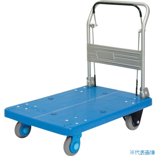 ■カナツー 静音［［R下］］プラ300ドラムブレーキ付き固定式(ライト) PLA300DBL(3174058)[送料別途お見積り][法人限定][直送]