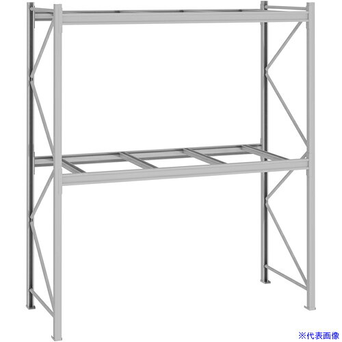 ■NF パレットラック 1.5t用単体 奥行1200×高さ4000×有効間口3100mm 最大積載量3000...