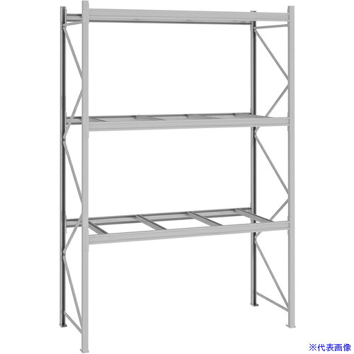 ■NF パレットラック 1.5t用単体 奥行900×高さ5000×有効間口3100mm 最大積載量4500k...