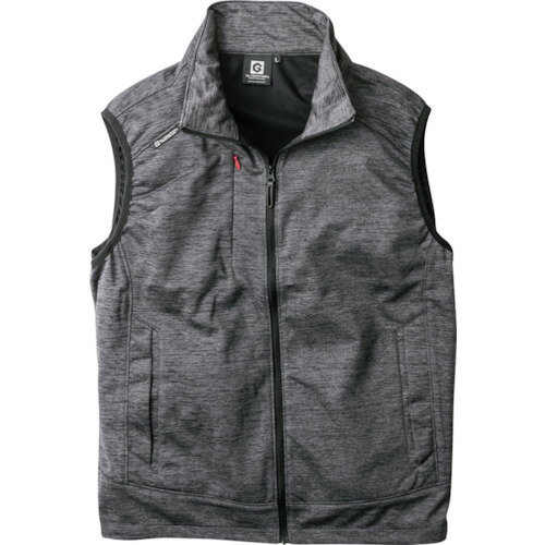 ■コーコス 防風ストレッチベスト グレーモク 4L G2349534L(3214519)[送料別途お見積り][法人限定][掲外..