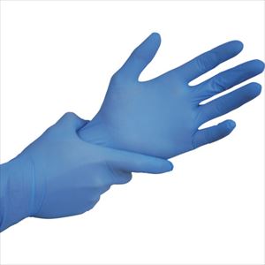 ■勝星 ニトリルディスポ手袋ブルー100枚入S NO.1000S(3217844)[送料別途見積り][法人・事業所限定][掲..