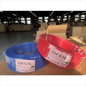 ■KHD VSF0.75 赤 200m VSF0.75SQ01200M(3237223)[送料別途お見積り][法人限定][掲...