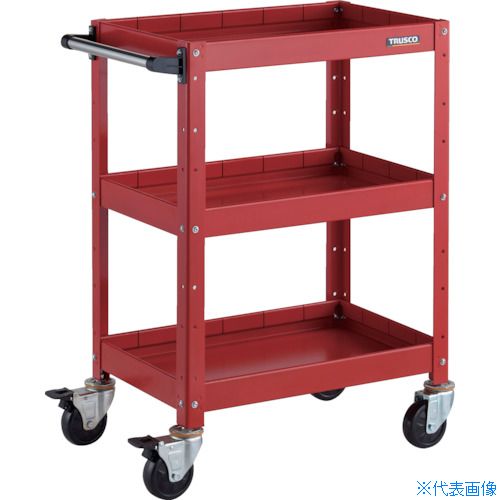 ■TRUSCO ツールワゴン バーディワゴン 600X400XH880 深3段 レッド BDW963F3RR(3268078)