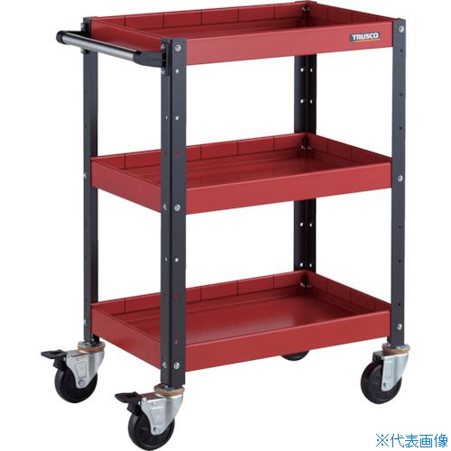 ■TRUSCO ツールワゴン バーディワゴン 600X400XH880 深3段 レッド/ブラック BDW963...