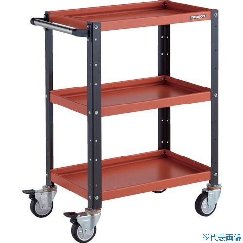 ■TRUSCO ツールワゴン バーディワゴン 600X400XH880 ウレタン車輪 オレンジ/ブラック BDW963UORBK(3268..