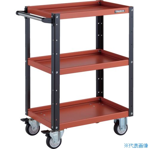 ■TRUSCO ツールワゴン イーグルワゴン 600X400XH880 ウレタン車輪 オレンジ/ブラック EGW963UORBK(3268822)