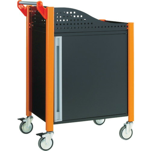 ■TRUSCO カスタムワゴン キャビネット付 ブラック TAC648TRBK(3361624)[法人限定][直送元]