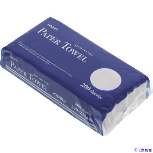 ■HEIKO エコペーパータオル シングル 中判 200枚入り 004722001(3397927)