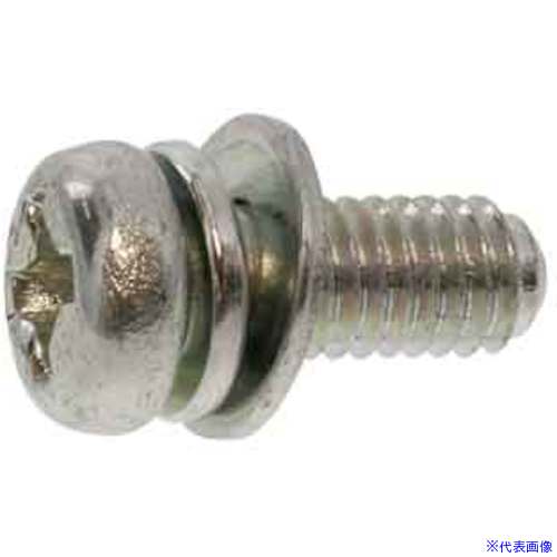 ■SUNCO 組込みねじ (+)ナベP＝4(丸先(鉄(または標準)・三価ホワイト) M3×6(220本入) 10005004003000600..