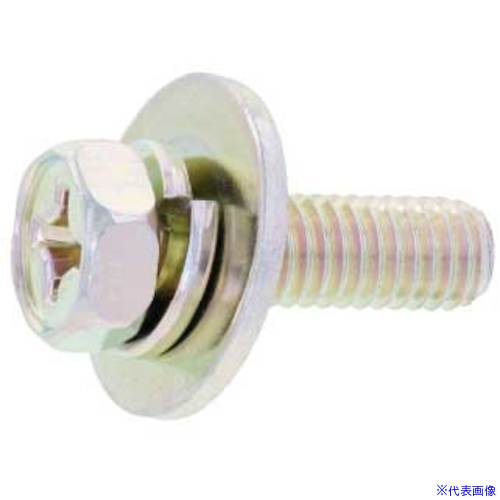 ■SUNCO 組込みねじ (+)アプセットPD＝3(W特寸(鉄(または標準)・BC(黒クロメート)) M6×15(30本入) 10000..