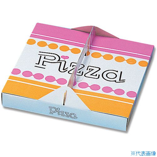 ■HEIKO ピザ箱 柄入り 23cm 100枚入り 004280200(3442409)[送料別途お見積り][法人...