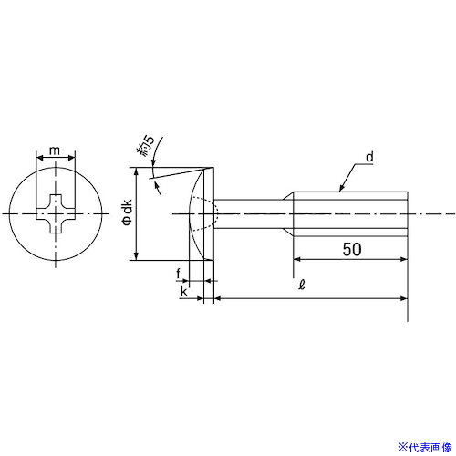 ■SUNCO ニッケル(+)バインド小ネジ 4×70×50 (30本入) 00000504004007000530P(3539372)[送料別途見積り][法人・事業所限定][掲外取寄]