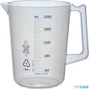 ■TRUSCO ポリプロピレン青目盛ビーカー 2000ml(取手付) HPB2000(3553445)