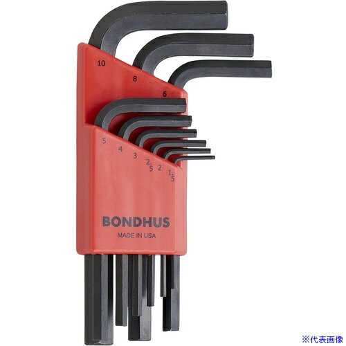 ■BONDHUS 六角L−レンチ ショート セット9本組(1.5−10mm) No.12299 HLX9MS(3568601)