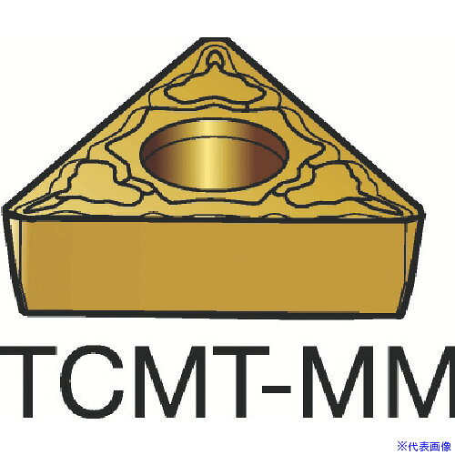 オレンジブック トラスコ中山　TRUSCOSANDVIK コロターン107 旋削用ポジチップ(120) 1125 〔品番:TCMT16T304MM〕[ 注番:3586120]特長●滑らかな切削と優れた切れ刃じん性または加工面粗さとの融合が求められるときに優れ機能を発揮します。●優れた耐熱衝撃性と軽断続切削に最適です。用途●一般旋削ステンレス加工用。●中から低切削速度用。仕様●適合被削材：PMS●チップ形状：三角形●切刃有効長LE(mm)：16.0978●内接円IC(mm)：9.525●厚さS(mm)：3.96875●コーナ半径RE(mm)：0.3969●穴径D1(mm)：4.4●主逃げ角AN(°)：7●コーティング：TiAlN+TiAlN●加工タイプ：Medium仕様2●PVDコーティング超微粒子超硬材種材質/仕上●超硬セット内容/付属品注意原産国（名称）スウェーデンJANコード本体質量5gオレンジブック トラスコ中山　TRUSCOSANDVIK コロターン107 旋削用ポジチップ(120) 1125 〔品番:TCMT16T304MM〕[注番:3586120][本体質量：5g]《包装時基本サイズ：95×39×11》〔包装時質量：61g〕分類》切削工具》旋削・フライス加工工具》刃先交換式工具☆納期情報：メーカー取り寄品（弊社より発送）
