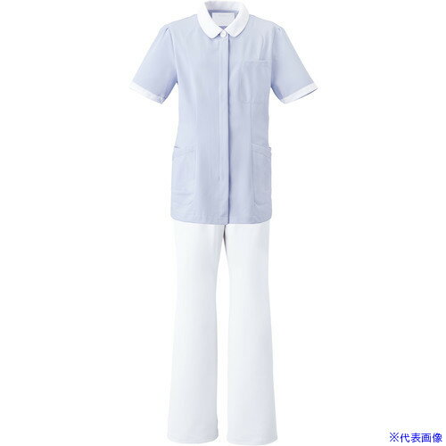 ■FOLK チュニック ブルー×ホワイト EL 2002CR12EL(3613621)[送料別途お見積り][法人限定][掲外取寄]