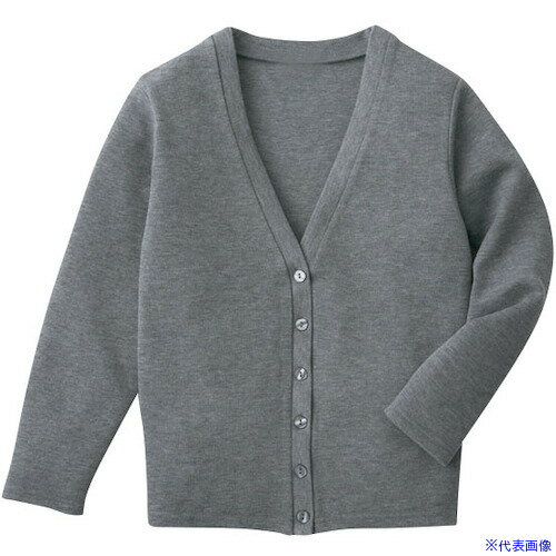 オレンジブック トラスコ中山　TRUSCOFOLK カーディガン グレー L 〔品番:FN15905L〕[ 注番:3617708]特長●乾きやすく、縮みにくいポリエステル×綿のニット素材のカーディガンです。●おしりまであったかなロング丈で、...