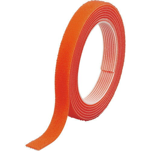 ■TRUSCO マジックバンド［［R下］］結束テープ両面幅10mm長さ1.5mオレンジ MKT1015OR(3619834)