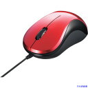 ■BUFFALO 有線 BlueLED光学式マウス 静音/3ボタン レッド BSMBU100RD(3628371)