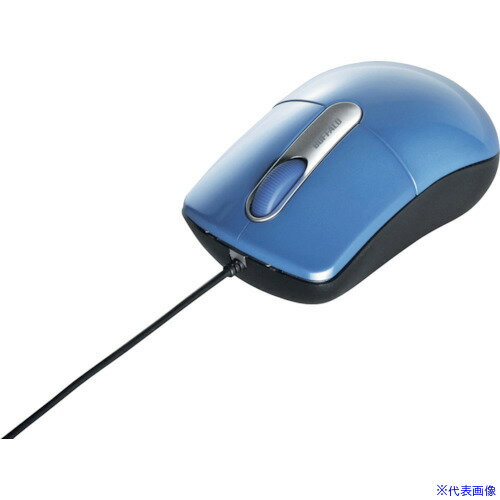 Other - ■バッファロー 有線光学式マウス 静音/3ボタン Mサイズ ブルー BSMOU27SMBL(3628394)[送料別途見積り][法人・事業所限定][掲外取寄]