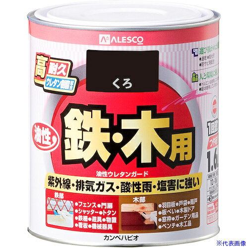 ■KANSAI 油性ウレタンガード くろ 1.6L 00037640021016(3629393)×6[送料別途お見積...