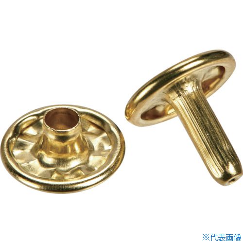 ■TRUSCO 特大カシメ スチール 真鍮メッキ 13mm 20組入 (ブリスターパック入) PTHPTCB(3630593)
