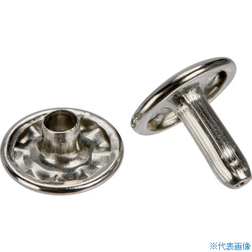 ■TRUSCO 特大カシメ スチール ニッケルメッキ 13mm 20組入 (ブリスターパック入) PTHPTCN(3630600)