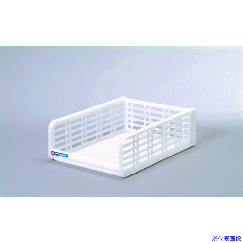 ■SANKO pla 413673 エルピス トレー A-4 W ホワイト 41367(3643553)×28[送料別途見積り][法人・事業所..
