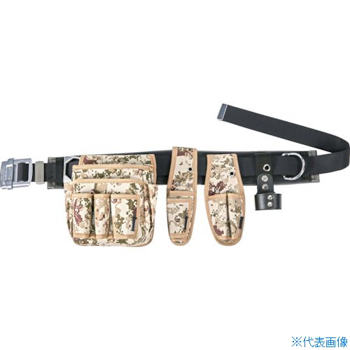 ■TRUSCO ワークポジショニング腰道具4点セット デジタル迷彩 腰袋2段 TFC110ATCMW24SET(3644668)