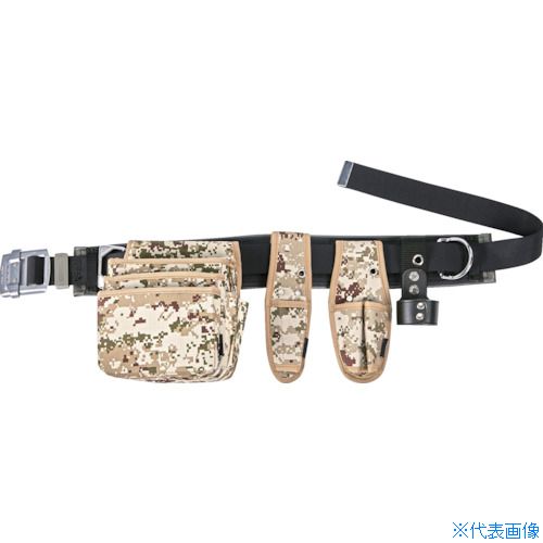 ■TRUSCO ワークポジショニング腰道具4点セット デジタル迷彩 腰袋3段 TFC110ATCMW31SET(3644670)