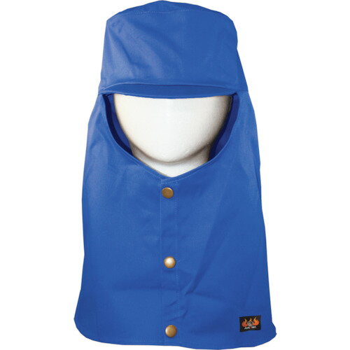 ■日光物産 Armatex防炎頭巾(ツバ有り) ブルー L AX1302LBL(3644835)