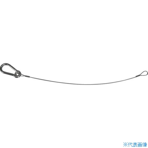 ■TRUSCO オールステンレスワイヤカットロープ両端ワッパ+片側スナップフック付 1.5Φ×600mm SCWSF15060(..