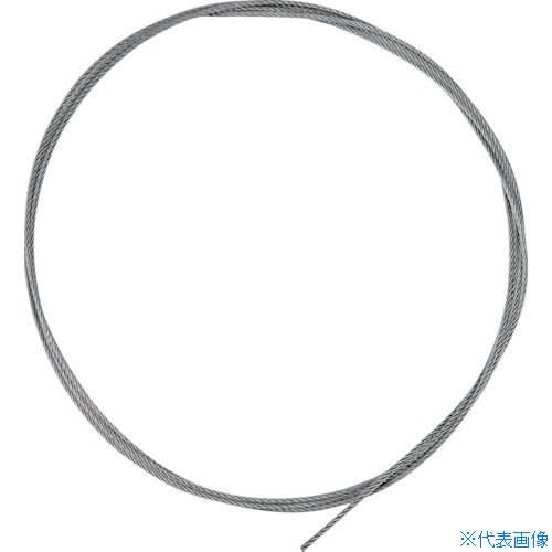 ■TRUSCO ステンレスワイヤカットロープ 0.81Φ×4000mm 両端加工なし SCW081X4M(3645296)