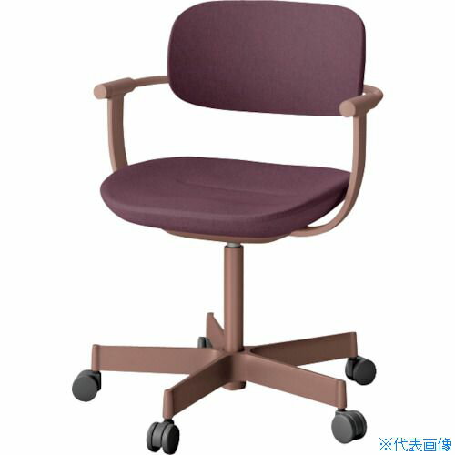 ■ITOKI バーテブラ03チェア 5本脚タイプ フレームチェストナットブラウン・布地プラムパープル KG825CD..