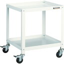 ■TRUSCO ツールワゴン ラビットワゴン 500X500 ゴム車輪 ホワイト RBW652W(3663205)