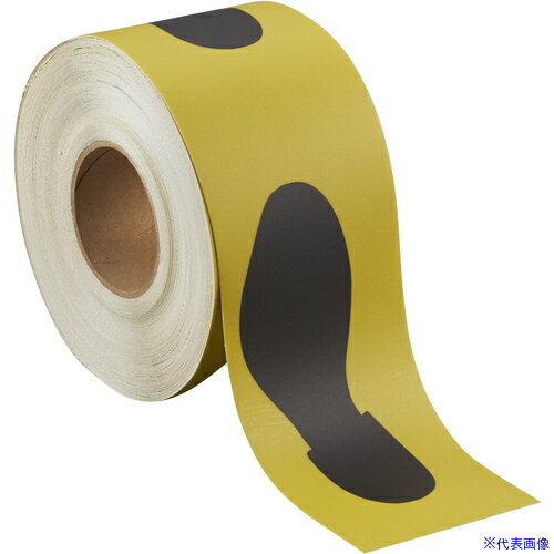 ■IWATA 屋内用ラインテープ ラインプロ (黄/足跡)100×30M LP2530-3(3680677)[法人限定][外直送元]