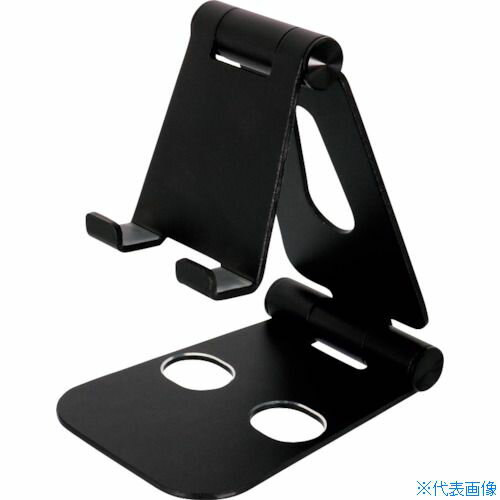 ■Owltech スマートフォン / タブレット対応 充電しながら角度調整できるアルミスタンド OWLSTD03BK(3684488)