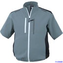 ■XEBEC 空調服制電半袖ブルゾンXE98027−43−4L ブルーグレー XE98027434L(3688832)