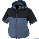 ■XEBEC 空調服半袖ブルゾンXE98026-116-LL 杢ブルー XE98026116LL(3690366)