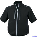 ■XEBEC 空調服制電半袖ブルゾンXE98027−90−L クロ XE9802790L(3690416)