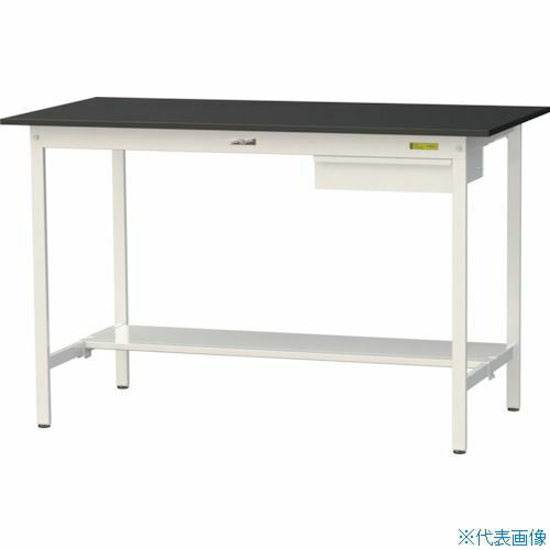 ■ヤマテック 実験用作業台 LABシリーズ実験用ラボテーブル 固定式 キャビネット・半面棚板付 ケミテク..