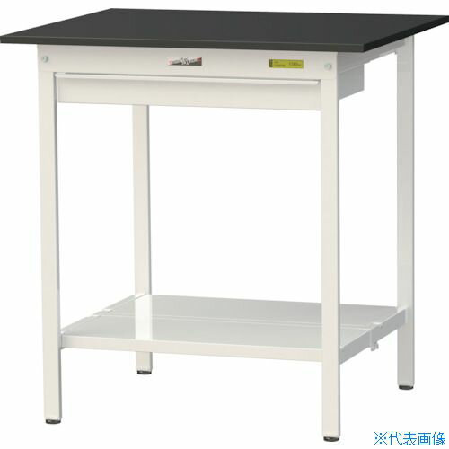 ■ヤマテック 実験用作業台 LABシリーズ実験用ラボテーブル 固定式 ワイド引き出し・全面棚板付 ケミテ..