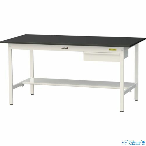 ■ヤマテック 実験用作業台 LABシリーズ実験用ラボテーブル 固定式 キャビネット・半面棚板付 ケミテク..