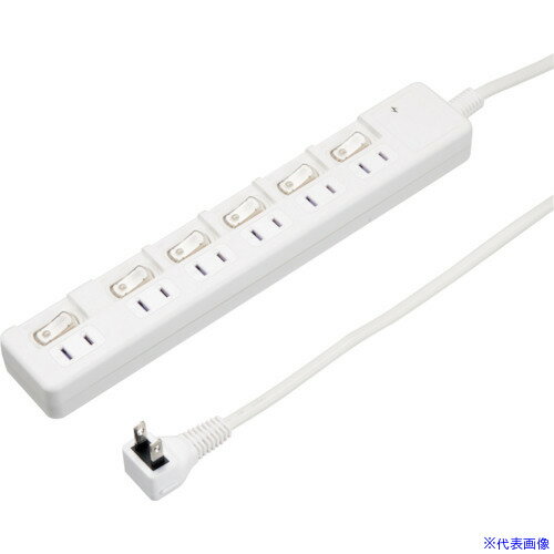 ■YAZAWA 雷ガード付6個口節電タップ0