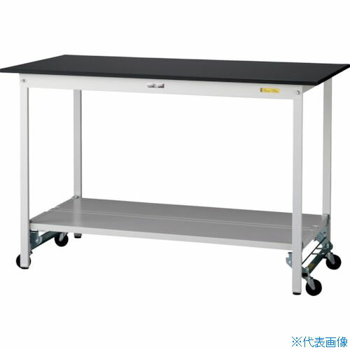 ■ヤマテック 実験用作業台 LABシリーズ実験用ラボテーブル ワンタッチ移動タイプ 全面棚板付 ケミテク..