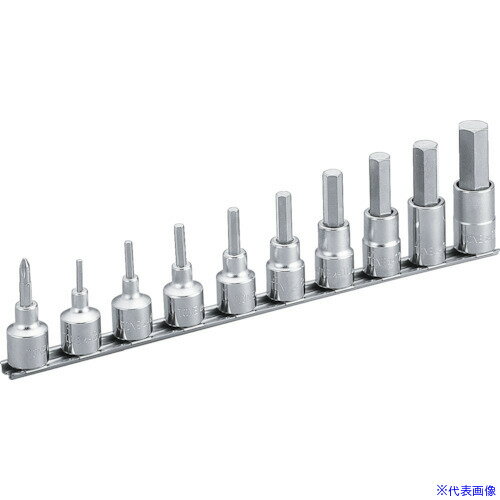 ■TONE ヘキサゴンソケットセット(ホルダー付) 10pcs 差込角12.7mm HH410(3698467)