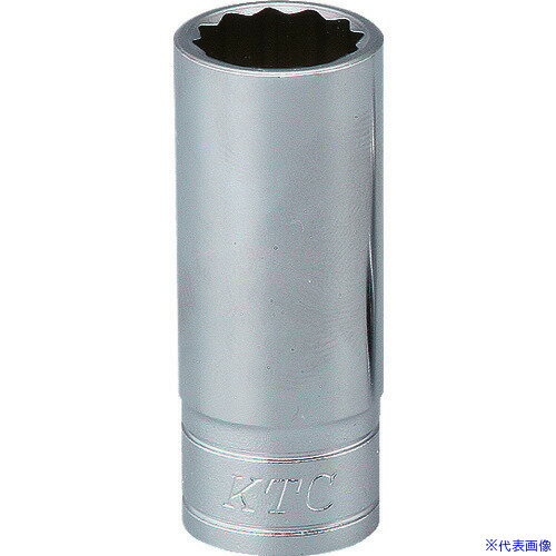 ■KTC 9.5sq.セミディープソケット(十二角) 対辺寸法14mm 差込角9.5mm 全長50mm B3M14W(3732088)